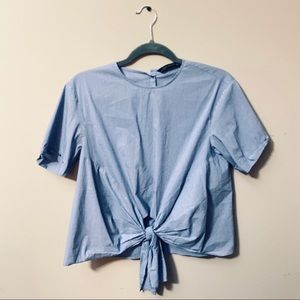 Zara tie front top
